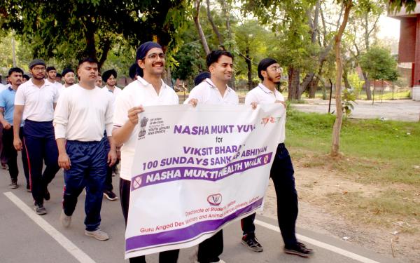 Around 130 participants, including students, took part in the awareness walk, which commenced from the 1 Punjab Remount and Veterinary (R&V) Squadron NCC Unit at the College of Veterinary Science